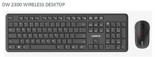 Cherry DW 2300 Wireless Desktop Keyboard and Mouse Combo - Keyboards & Mice