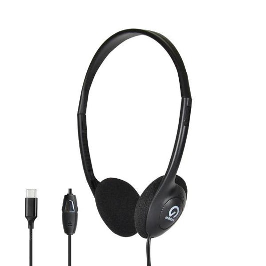 Shintaro USB-C Lightweight Headset w/ Inline Microphone, Adjustable Headband and In-line Volume C...