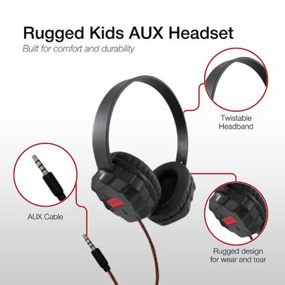 Shintaro Rugged Kids AUX Headsets for Smartphones, Tablets & PC - Twistable Headband, Durable, Ad... - Image 3