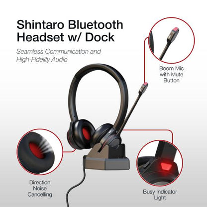 Shintaro  Wireless Headset with Mic - Noise Cancelling, Dual Device Connectivity, 30m Range, 40 H... - Image 2