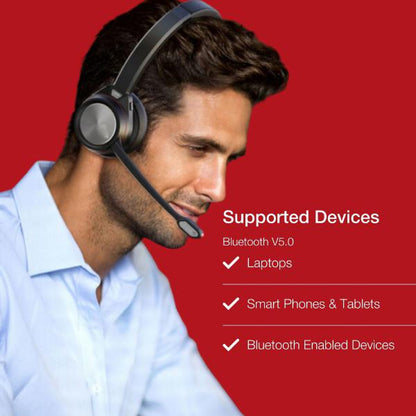 Shintaro  Wireless Headset with Mic - Noise Cancelling, Dual Device Connectivity, 30m Range, 40 H... - Image 3