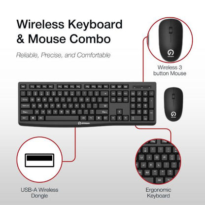 Shintaro Wireless Keyboard & Mouse Combo - Compact, Spill-Resistant, 10m Range, Precision Trackin... - Image 4