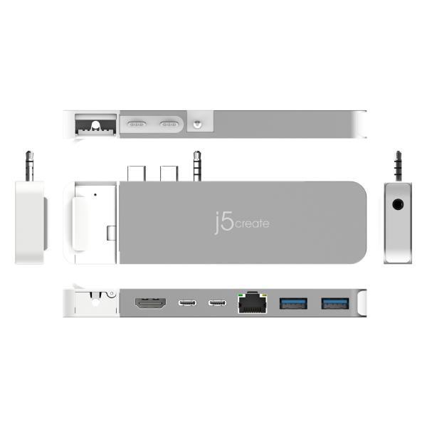 J5create JCD395 4K60 Pro USB4 Hub with MagSafe Kit Dual Display via USB-C/HDMI MacBookPro 2021/22... - Image 2