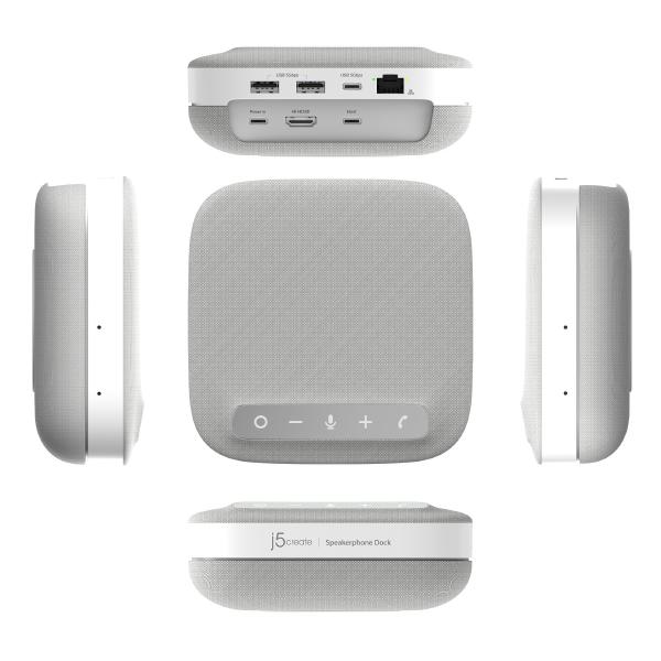 J5create JCDS335 USB-C 4K Speakerphone Dock (USB-C 3.2 Gen 2, USB-A 3.2 Gen 2, RJ45 Gigabit Ether... - Image 4