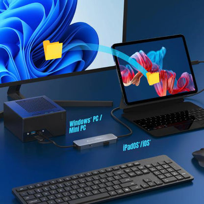 J5create JCH422 Wormhole Switch CrossLink USB-C HUB - Windows to Ipad/Iphone 15 and above - Noteb... - Image 5