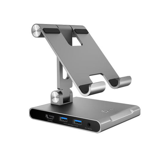 J5create JTS224 Multi-Angle Stand Docking Station for iPad, Samsung Tablet, Surface Pro 8 (USB-C...