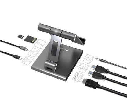 J5create JTS224 Multi-Angle Stand Docking Station for iPad, Samsung Tablet, Surface Pro 8 (USB-C... - Image 5