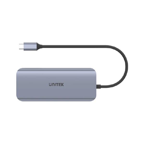 Unitek 9-in-1 USB-C, 4K Hub, 30Hz, USB3.0 x3, HDMI, VGA, RJ45, SD, Micro SDCard Reader, 100W, Gre... - Image 3