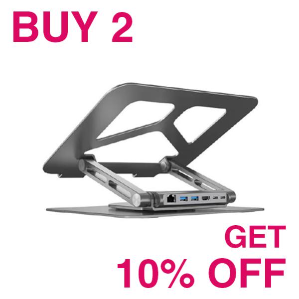 KIT - BUY 2 x Unitek 4K/60Hz 100W USB-C Laptop Docking Stands,  GET 10% Off Reseller Price - Dock...