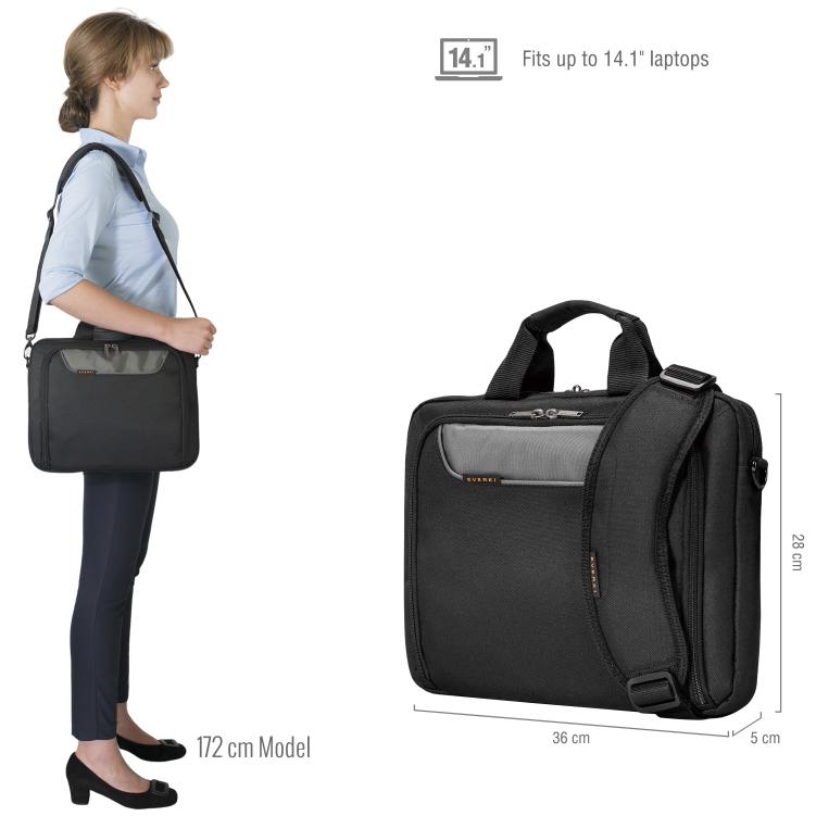 Everki 13.3' -  14' Notebook Case Advance, Non-Slip Shoulder Pad