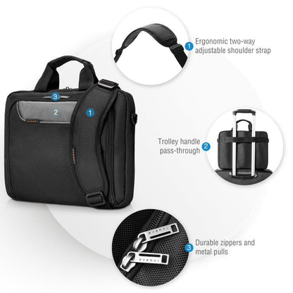 Everki 13.3' -  14' Notebook Case Advance, Non-Slip Shoulder Pad