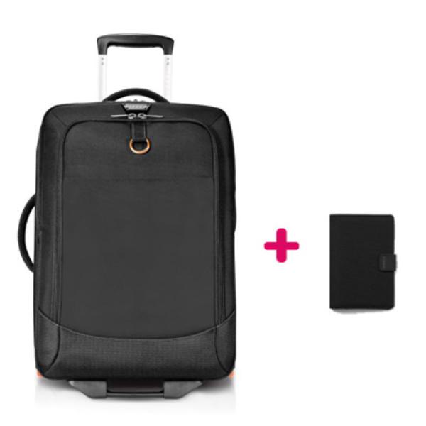 Everki Wheeled 420 Laptop Trolley fits 15" to 18.4" + RFID Passport Holder with Passport-Slot, Ca...