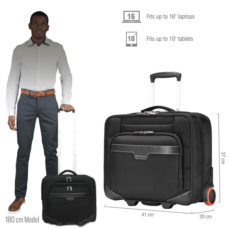 Everki Journey Laptop Trolley Rolling Briefcase 11-Inch to 16-Inch Adaptable Compartment - Commer... - Image 2