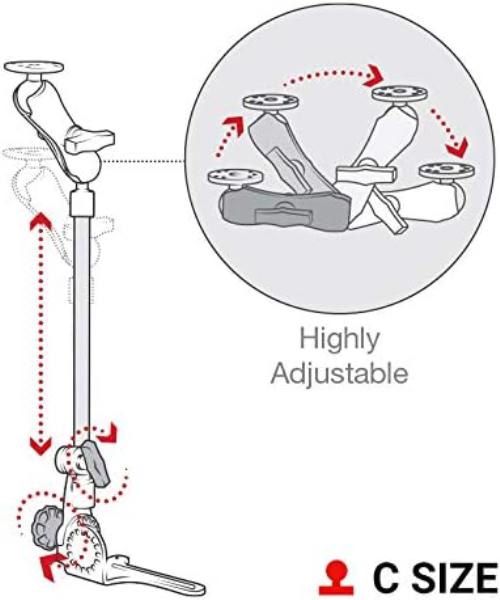 RAM Pod HD Vehicle Mount for FZ-G2 with 18" Aluminum Rod and Round Plate - Tablet Accessories - Image 4