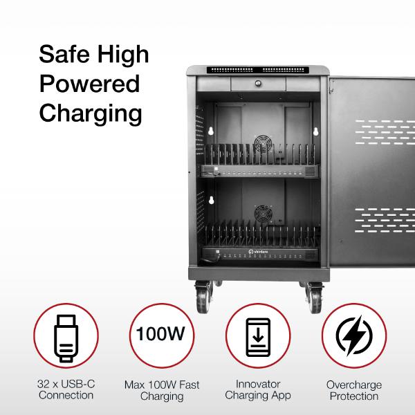 Shintaro 32-Port USB-C PD3.0 2000W GaN Charging Trolley for Smartphone, Tablet, & Notebook Device... - Image 5