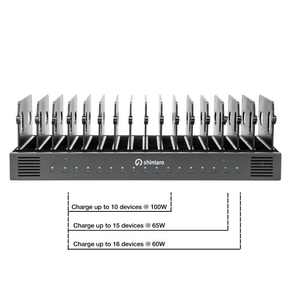 Shintaro 16-Port USB-C PD3.0 1000W GaN Charging Dock for  Smartphone, Tablet, & Notebook Devices... - Image 7