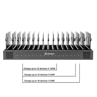 Shintaro 16-Port USB-C PD3.0 1000W GaN Charging Dock for  Smartphone, Tablet, & Notebook Devices... - Image 7