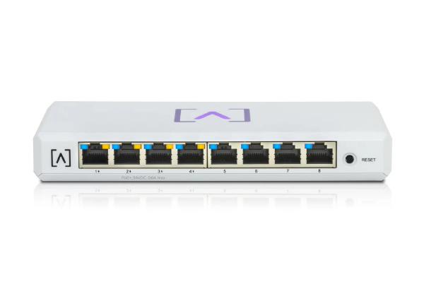Alta Labs S8-POE 8-Port PoE Switch, Layer 2, 4x 802.3at PoE+ Ports & 4x Non-PoE Ports, 60w PoE Bu...