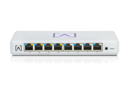 Alta Labs S8-POE 8-Port PoE Switch, Layer 2, 4x 802.3at PoE+ Ports & 4x Non-PoE Ports, 60w PoE Bu...