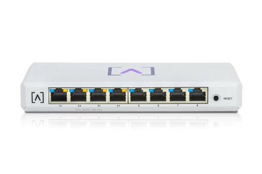 Alta Labs S8-POE 8-Port PoE Switch, Layer 2, 4x 802.3at PoE+ Ports & 4x Non-PoE Ports, 60w PoE Bu...