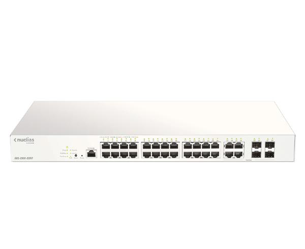 D-Link DBS-2000, 28-Port Unmanaged PoE Nuclias Cloud-Managed Switch with 24 PoE and 4 Combo 1000...