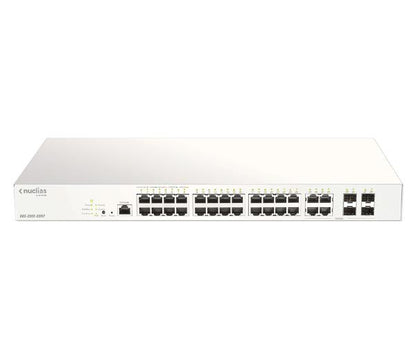 D-Link DBS-2000, 28-Port Unmanaged PoE Nuclias Cloud-Managed Switch with 24 PoE and 4 Combo 1000...