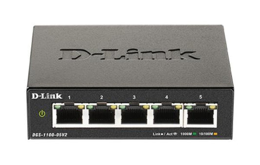 D-Link 5-Port Smart Managed Desktop Switch with 5 RJ45 Ports