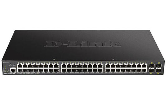 D-Link DGS-1250, 52-Port 10-Gigabit Smart Managed PoE Switch with 48 BASE-T PoE and 4 (10G) SFP+...
