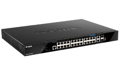 D-Link DGS-1520, 28-Port Stackable Smart Managed Switch with 20 Base-T PoE, 4 (2.5G) Base-T PoE, 2 (10G) Base-T and 2 (10G) SFP+ Ports
