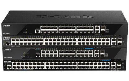 D-Link DGS-1520, 28-Port Stackable Smart Managed Switch with 20 Base-T PoE, 4 (2.5G) Base-T PoE, 2 (10G) Base-T and 2 (10G) SFP+ Ports