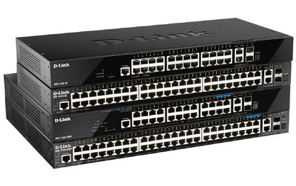 D-Link DGS-1520, 52-Port Stackable Smart Managed Switch with 44 Base-T PoE, 4 (2.5G) Base-T PoE,...