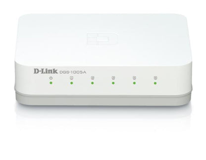 D-Link 5-Port Gigabit Unmanaged Desktop Switch with 5 Gigabit RJ45 Ports
