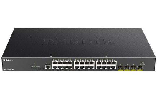 D-Link 28-Port 10-Gigabit Smart Managed PoE Switch with 24 PoE and 4 (10G) SFP+ Ports - Network...