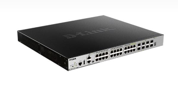 D-Link DGS-3630, 28-Port Stackable Managed Switch with 20 BASE-T PoE, 4 Combo BASE-T PoE/SFP and...