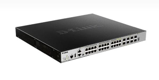 D-Link DGS-3630, 28-Port Stackable Managed Switch with 20 BASE-T PoE, 4 Combo BASE-T PoE/SFP and...