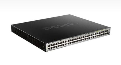D-Link DGS-3630, 52-Port Stackable Managed Switch with Standard Image, 44 BASE-T PoE, 4 Combo BASE-T PoE/SFP and 4 (10G) SFP+ Ports
