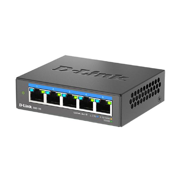 D-Link DMS-105, 5-Port Unmanaged Switch with 5 Multi Gigabit Ethernet Ports - Network - Switches - Image 2