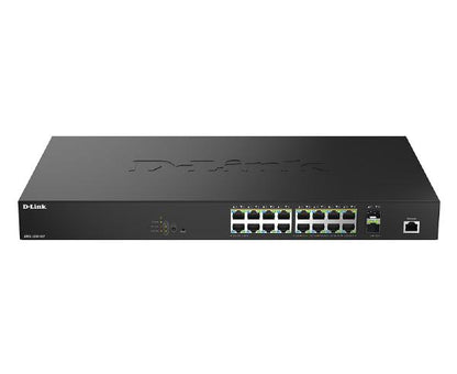 D-Link DMS-1250-18P, 18-Port Multi-Gigabit Smart Managed PoE++ Switch with 16 (2.5G) 90W PoE++ an...
