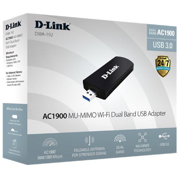 D-Link Wireless AC1900 Dual Band MU-MIMO USB 3.0 Adapter - Network - Accessories - Image 3