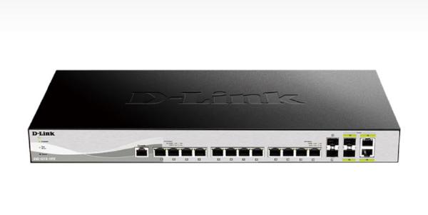D-Link DXS-1210, 16-Port 10 Gigabit Ethernet Smart Managed Switch with 12 BASE-T, 2 SFP+, 2 (10G)...