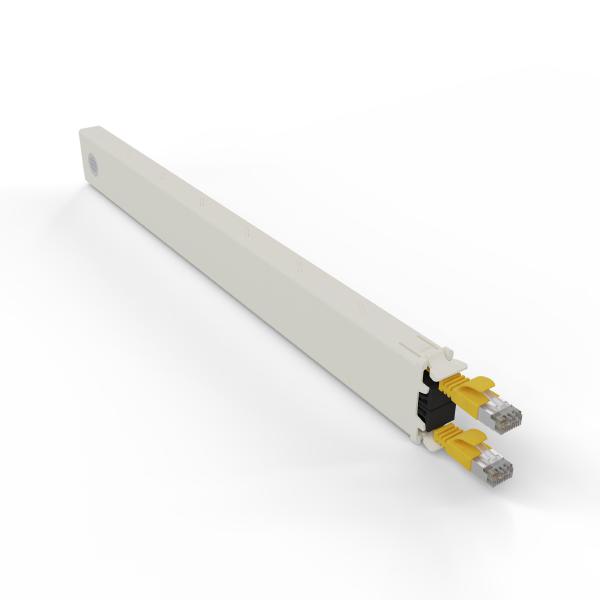 Patchbox.One 8RU STP Yellow Cat6A Cable Management Cassette, To be Installed in Patchbox.One Fram...