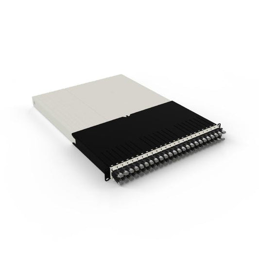 Patchbox.One 30RU STP Black Cat6A Cable Management System, Includes 24x 30RU Black Casettes, 3x P...