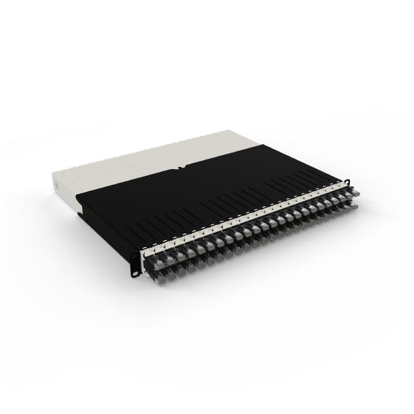 Patchbox.One 8RU STP Black Cat6A Cable Management System, Includes 24x 8RU Black Casettes, 3x Pat...