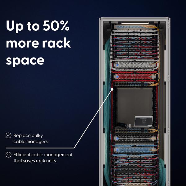 Patchbox.One 8RU STP Blue Cat6A Cable Management System, Includes 24x 8RU Blue Casettes, 3x Patch... - Image 2