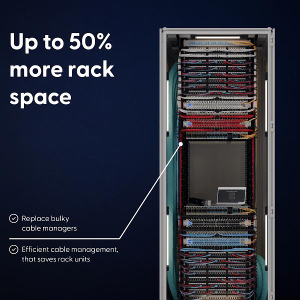 Patchbox.One 8RU STP Red Cat6A Cable Management System, Includes 24x 8RU Red Casettes, 3x Patchca... - Image 2