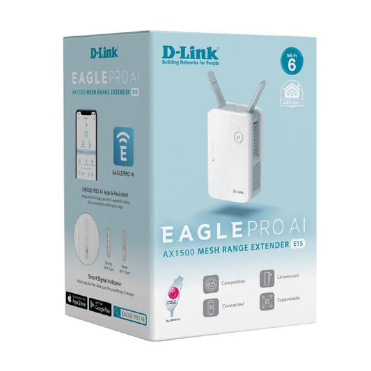 D-Link EAGLE PRO AI AX1500 Mesh Wi-Fi Range Extender - Network - Wireless Access Point