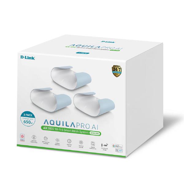 D-Link AQUILA PRO AI AX3000 Wi-Fi 6 Smart Mesh System, 3-Pack - Network - Wireless Access Point - Image 2