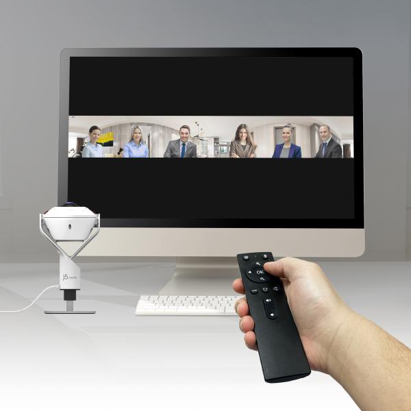 J5create 360 All Around Webcam with Speakerphone - USB-C/USB-A & Remote Control, Built-in omnidir... - Image 3