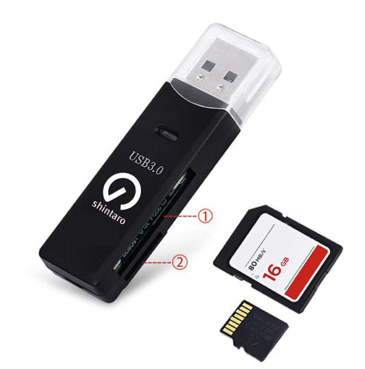 Shintaro USB 3.0 SD Card Reader - Fast Data Transfer, Supports Micro SD and SD Cards - Multi Card...