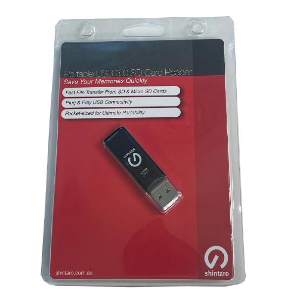 Shintaro USB 3.0 SD Card Reader - Fast Data Transfer, Supports Micro SD and SD Cards - Multi Card... - Image 2